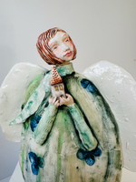 Emerald Angel Porcelain Sculpture