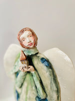 Emerald Angel Porcelain Sculpture