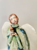 Emerald Angel Porcelain Sculpture